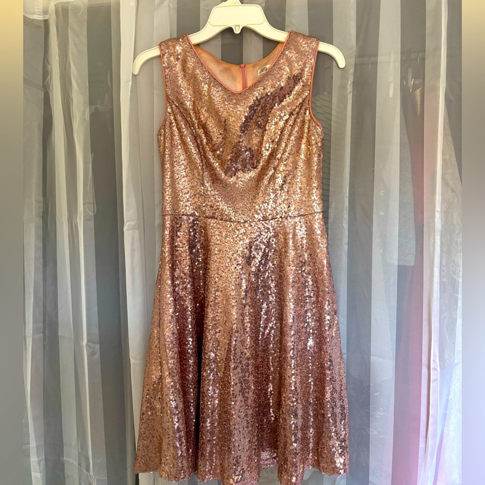 Rose Pink Sparkly Mini Dress